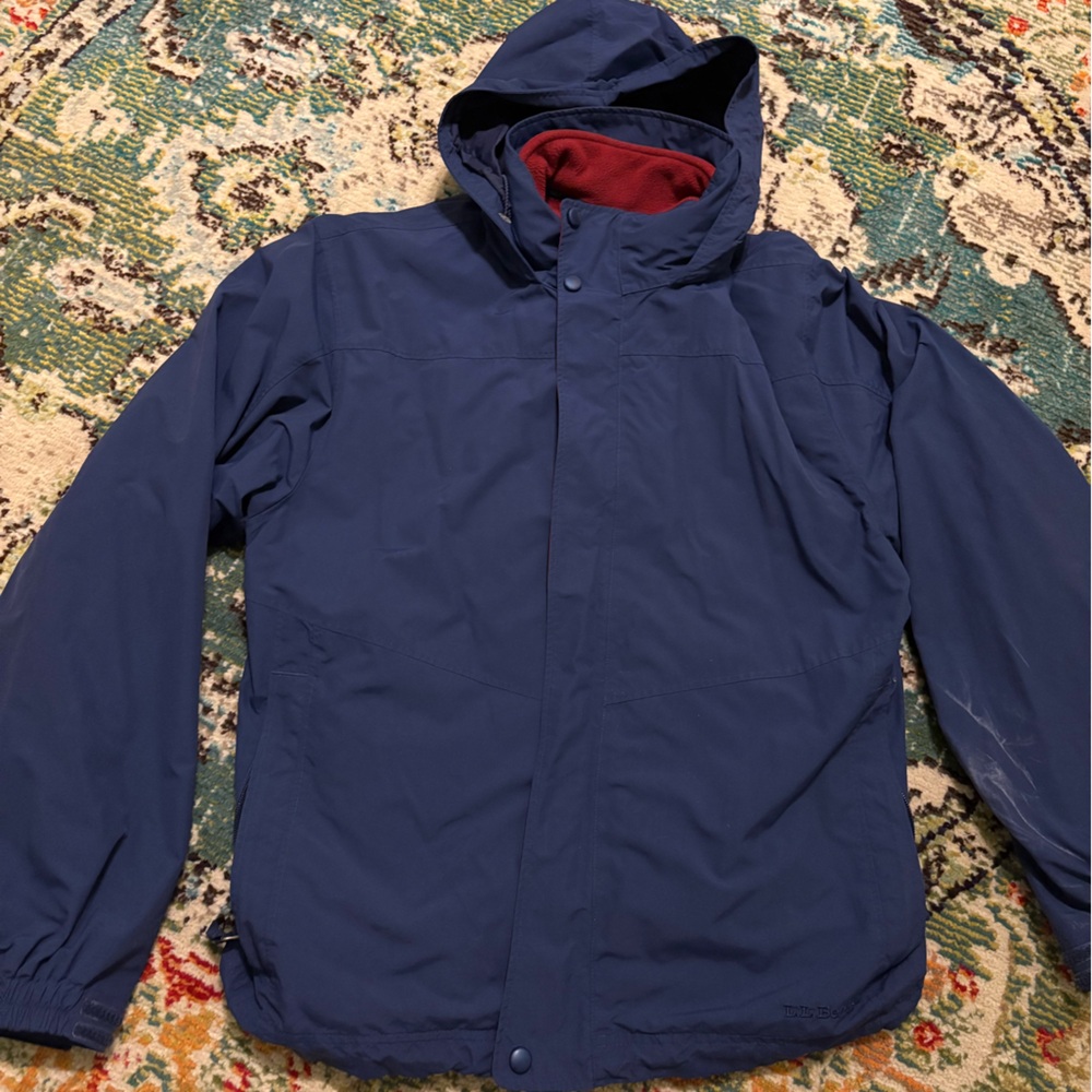 L.L. Bean Navy Winter Coat (Removable fleece on the inside)